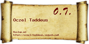 Oczel Taddeus névjegykártya